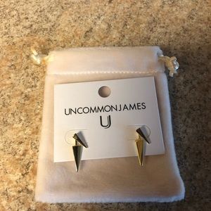 Uncommon James gold ear jacket earrings
